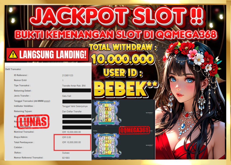 QQMEGA368 JACKPOT Rp 10.000.000 - LUNAS!!!