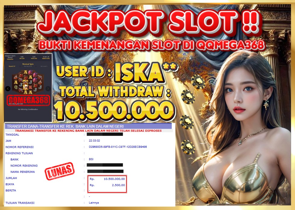 QQMEGA368 JACKPOT Rp 10.500.000 - LUNAS!!!