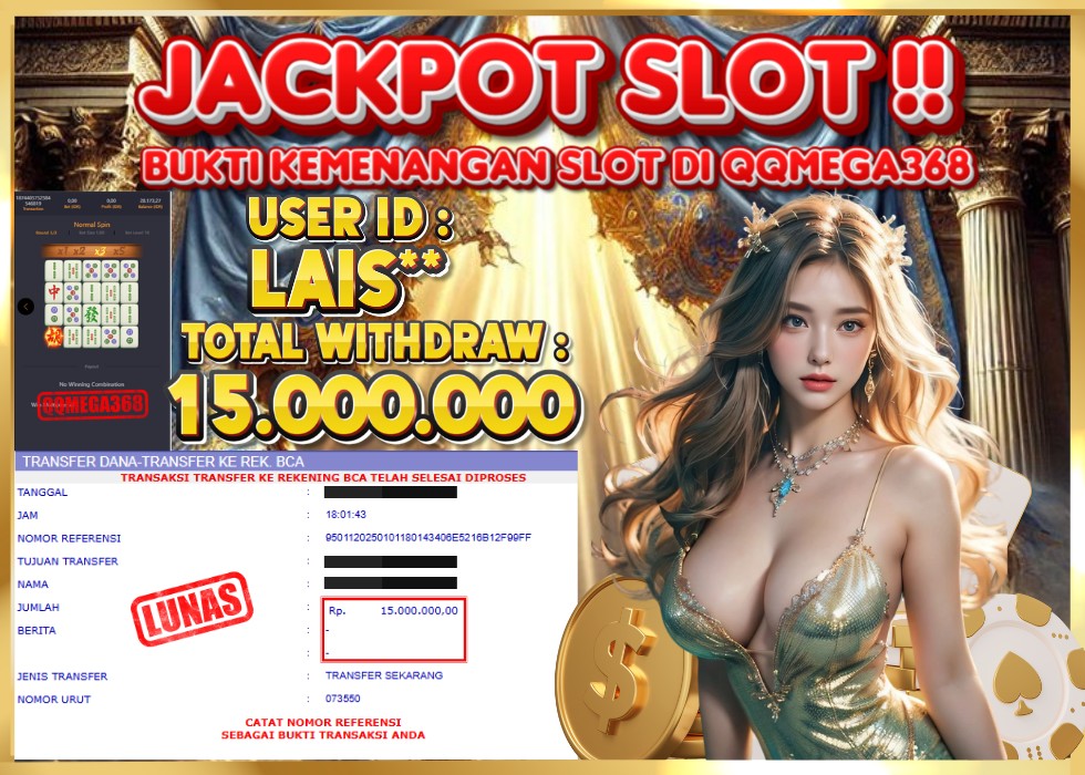 QQMEGA368 JACKPOT Rp 15.000.000 - LUNAS!!!