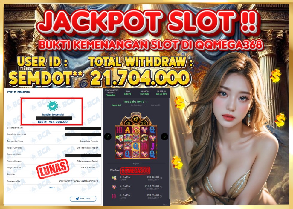 QQMEGA368 JACKPOT Rp 21.704.000- LUNAS!!!