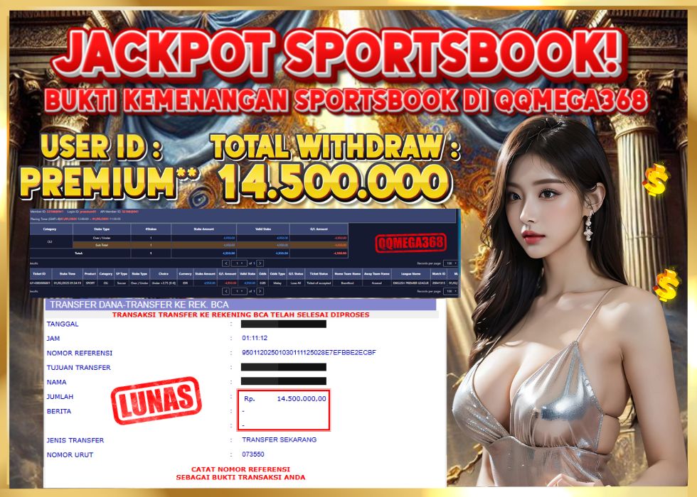 QQMEGA368 JACKPOT Rp 14.500.000 - LUNAS!!!