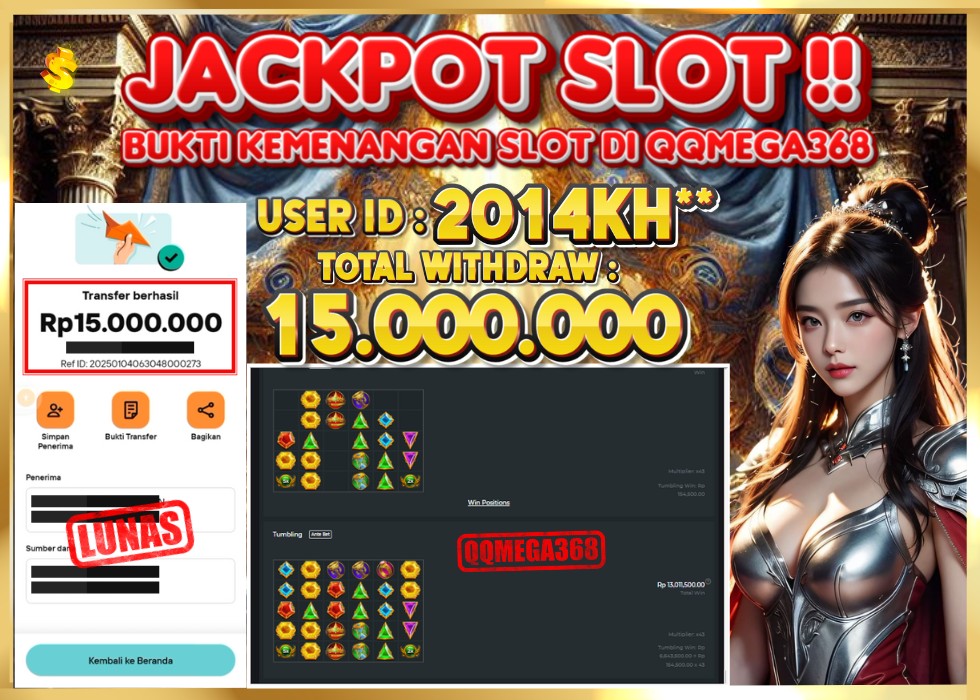 QQMEGA368 JACKPOT Rp 15.000.000 - LUNAS!!!