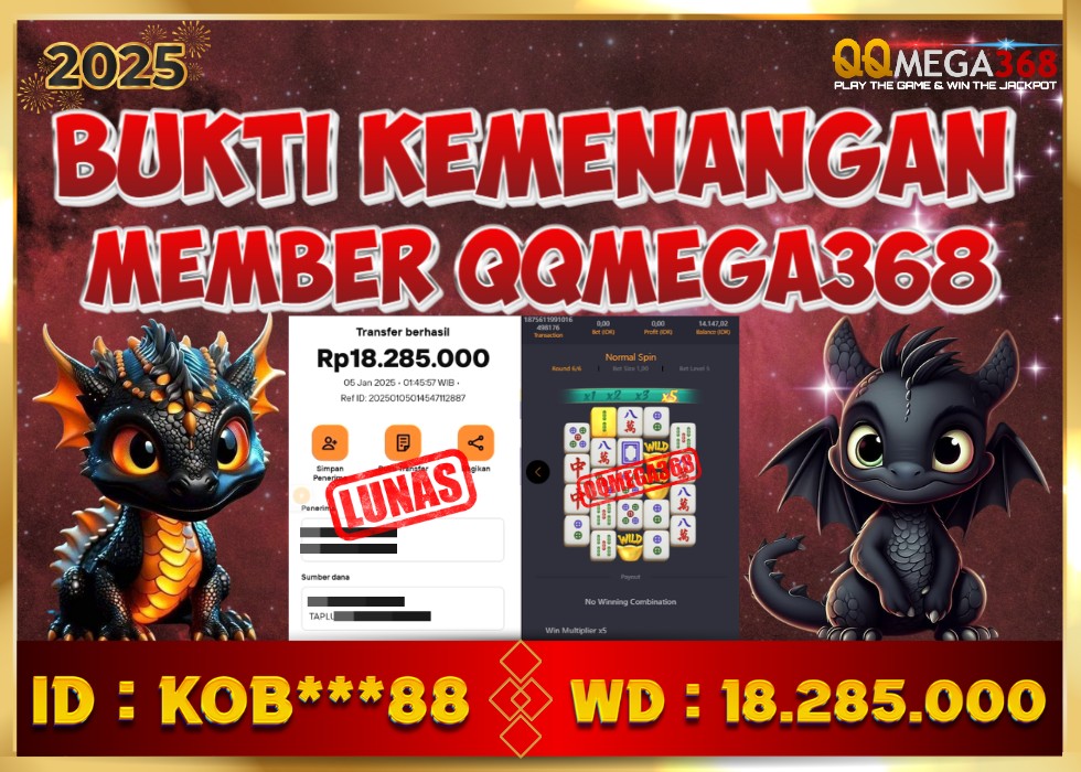 QQMEGA368 JACKPOT Rp 18.285.000- LUNAS!!!