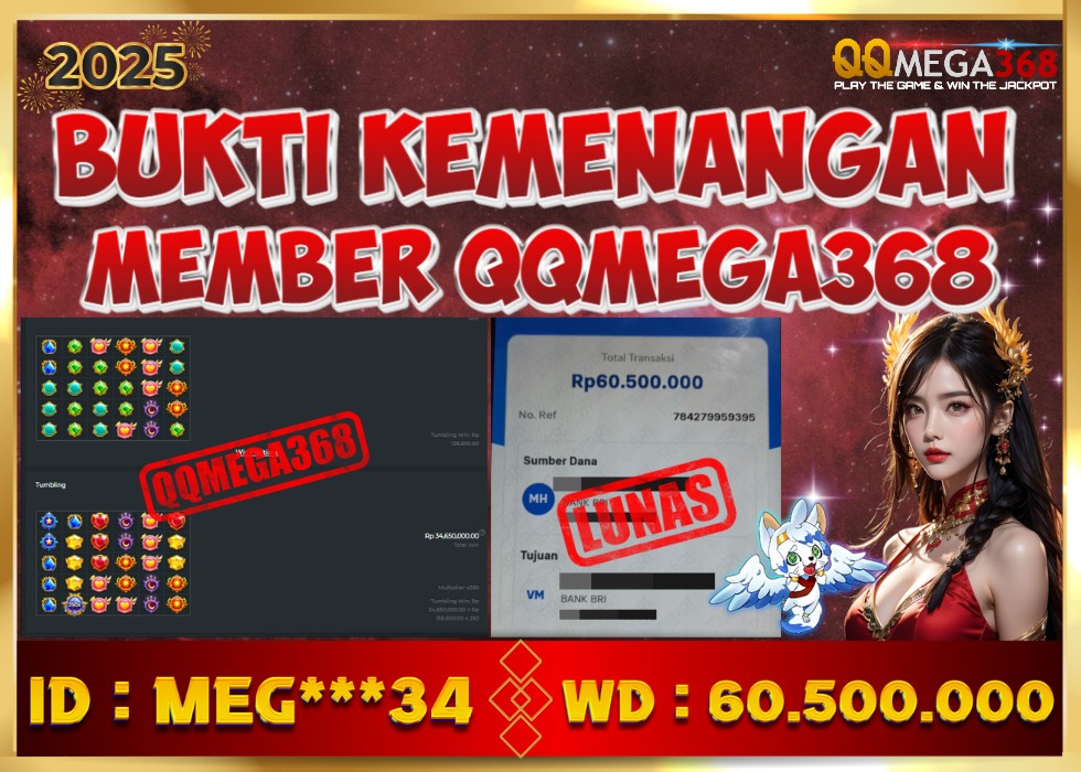 QQMEGA368 JACKPOT Rp 60.500.000 - LUNAS!!!