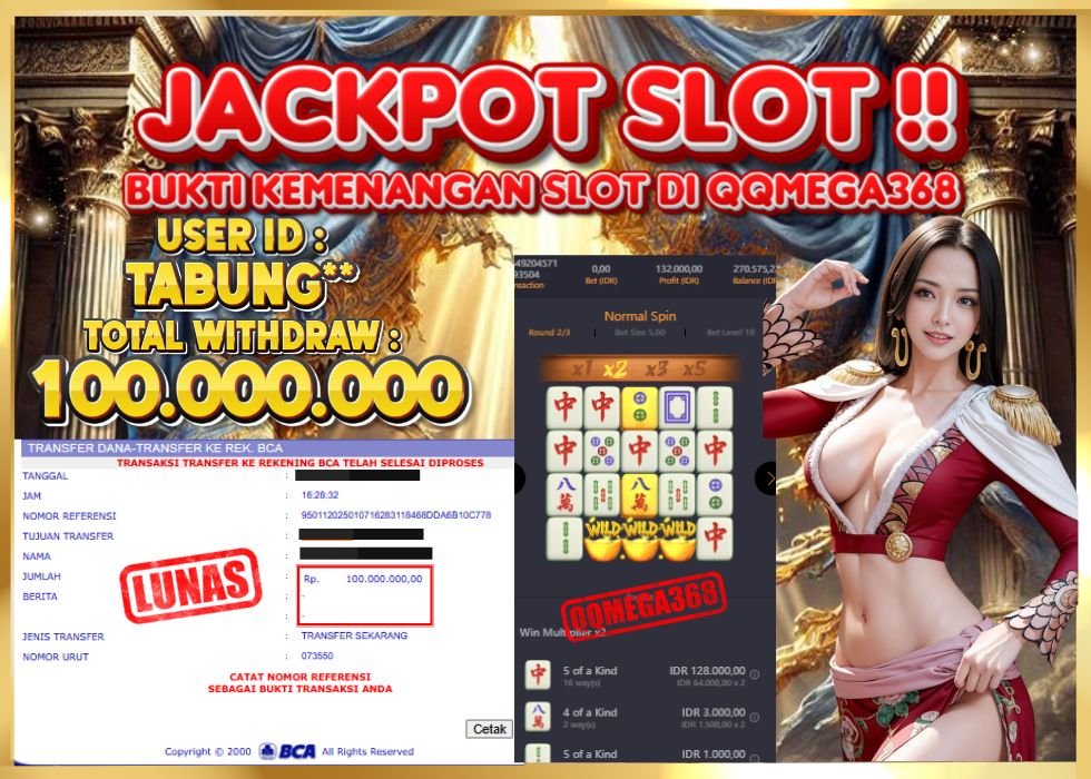 QQMEGA368 JACKPOT Rp 100.000.000 - LUNAS!!!