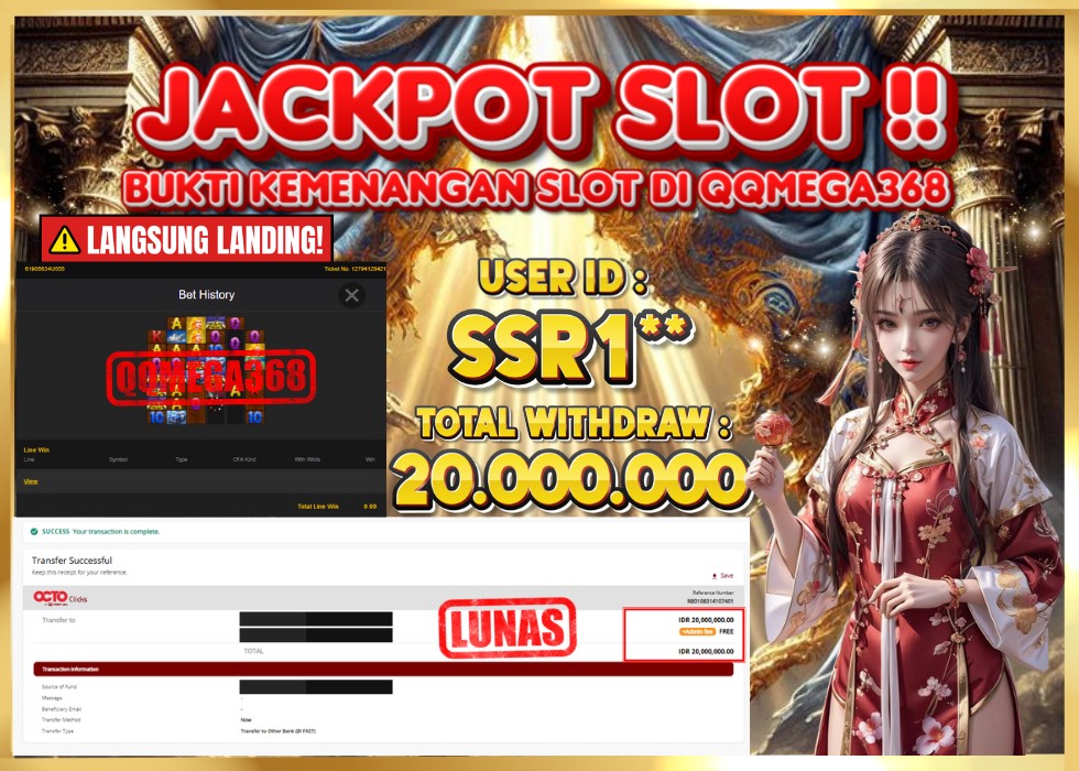 QQMEGA368 JACKPOT Rp 20.000.000 - LUNAS!!!