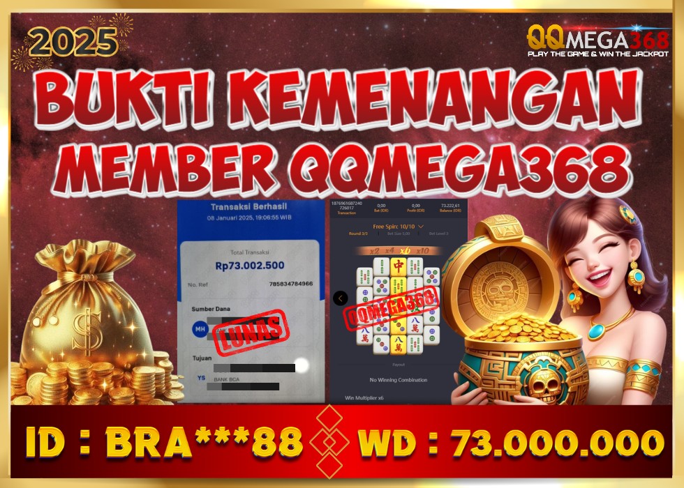 QQMEGA368 JACKPOT Rp 73.000.000 - LUNAS!!!