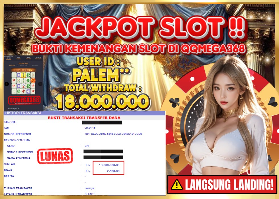 QQMEGA368 JACKPOT Rp 18.000.000 - LUNAS!!!