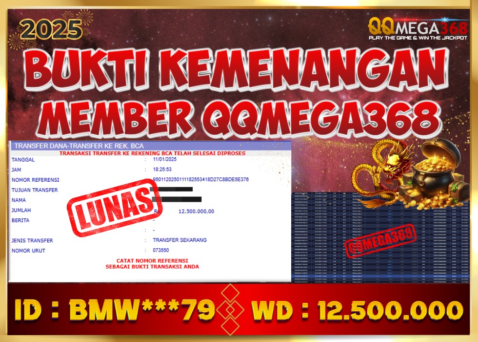 QQMEGA368 JACKPOT Rp 12.500.000 - LUNAS!!!