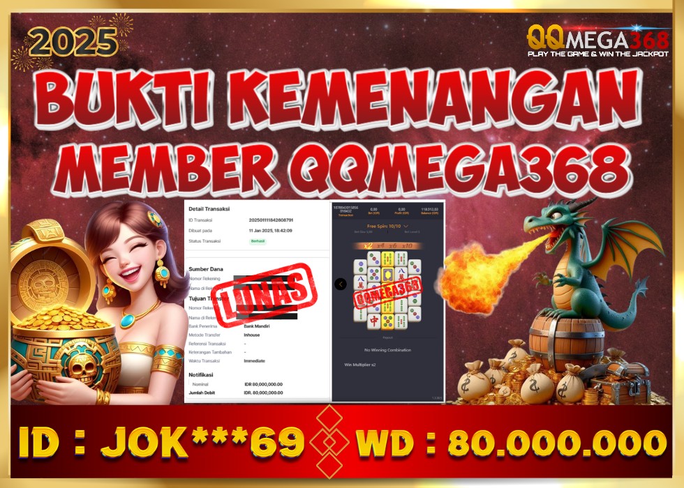 QQMEGA368 JACKPOT Rp 80.000.000 - LUNAS!!!