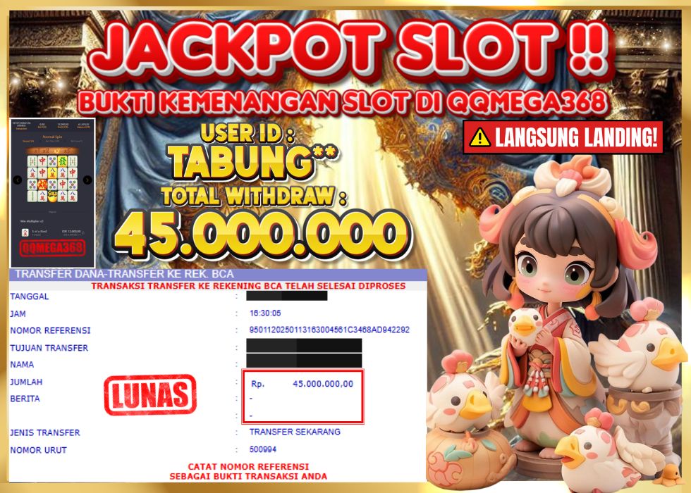 QQMEGA368 JACKPOT Rp 17.565.000 - LUNAS!!!