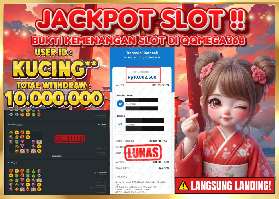 QQMEGA368 JACKPOT Rp 10.000.000 - LUNAS!!!