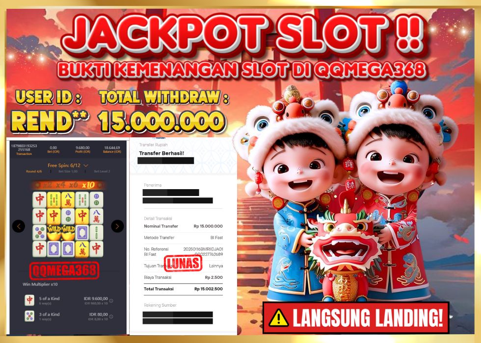 QQMEGA368 JACKPOT Rp 15.000.000 - LUNAS!!!