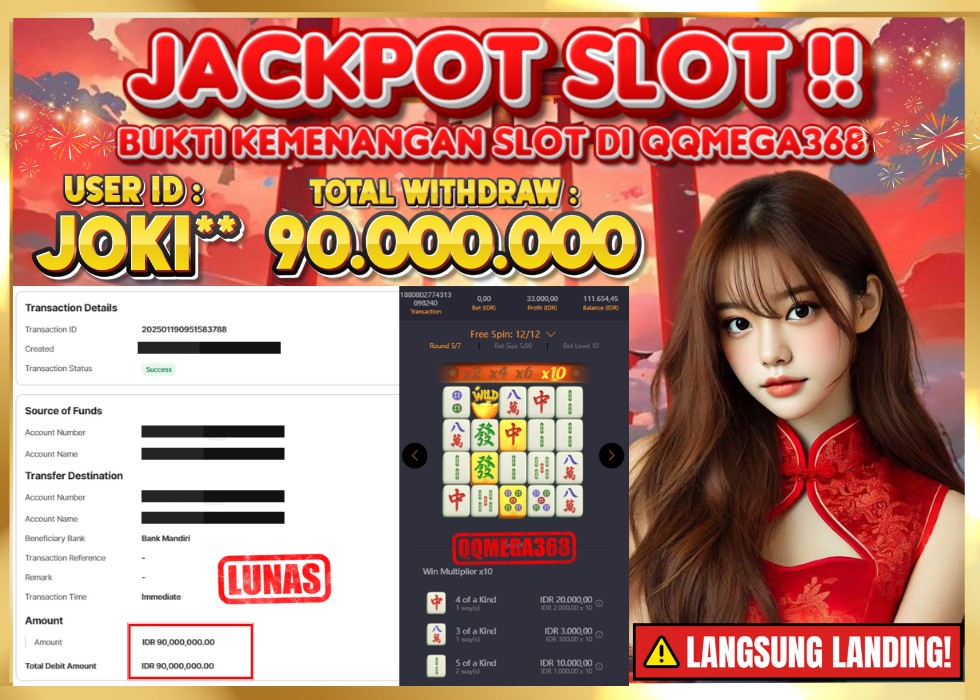 QQMEGA368 JACKPOT Rp 90.000.000 - LUNAS!!!