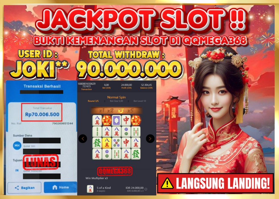 QQMEGA368 JACKPOT Rp 70.000.000 - LUNAS!!!