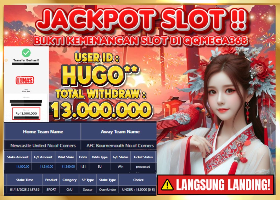 QQMEGA368 JACKPOT Rp 13.000.000 - LUNAS!!!