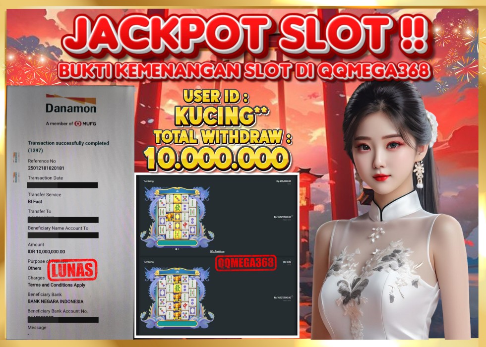 QQMEGA368 JACKPOT Rp 10.000.000 - LUNAS!!!