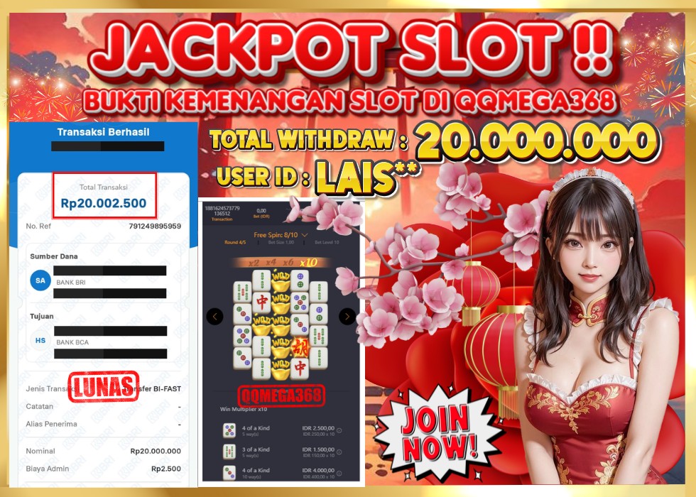 QQMEGA368 JACKPOT Rp 20.000.000 - LUNAS!!!