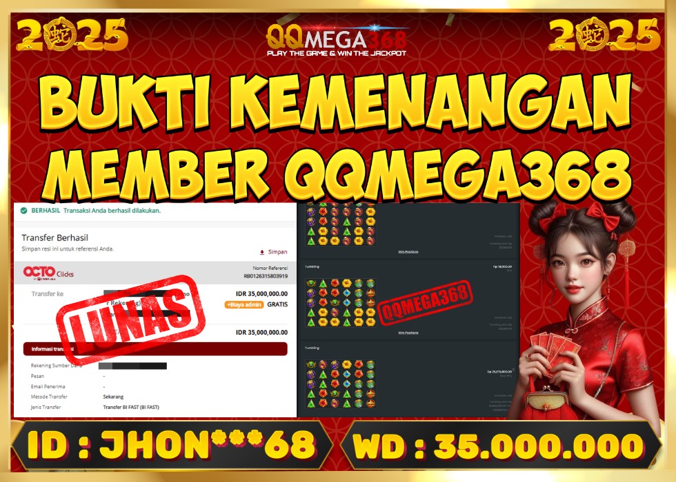 QQMEGA368 JACKPOT Rp 35.000.000 - LUNAS!!!