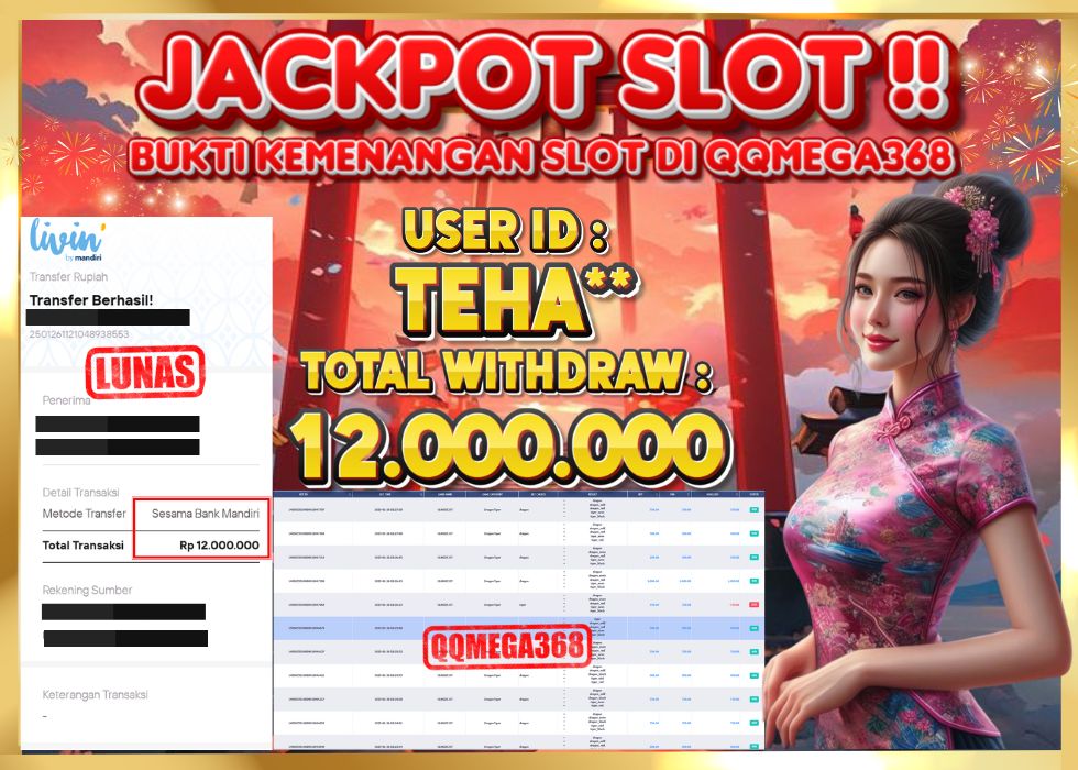 QQMEGA368 JACKPOT Rp 12.000.000 - LUNAS!!!