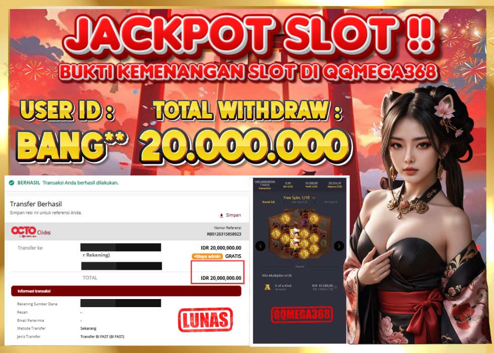 QQMEGA368 JACKPOT Rp 20.000.000 - LUNAS!!!
