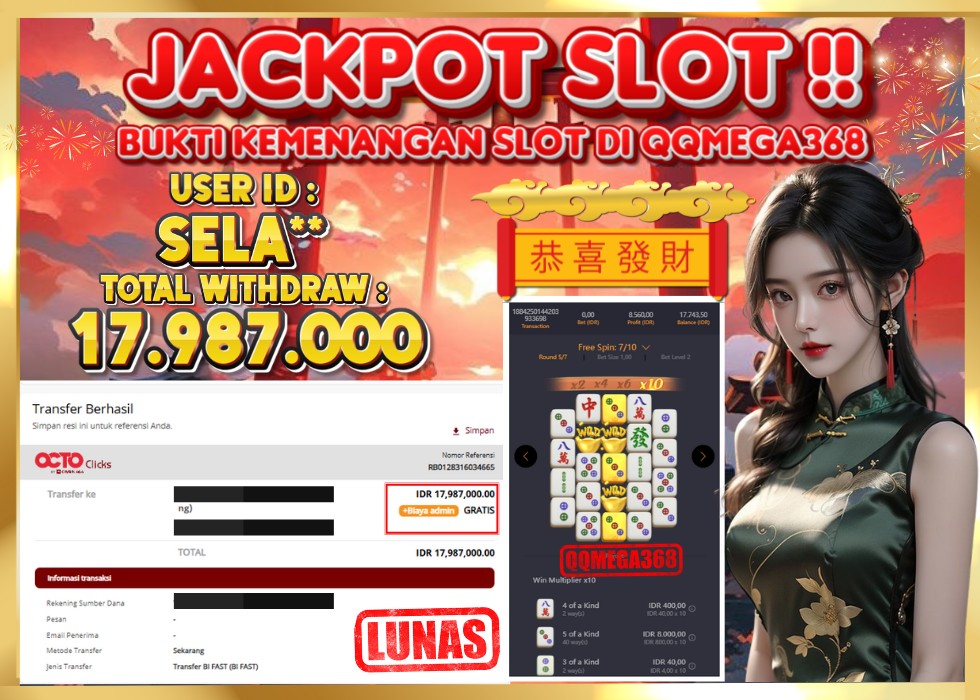 QQMEGA368 JACKPOT Rp 17.987.000 - LUNAS!!!