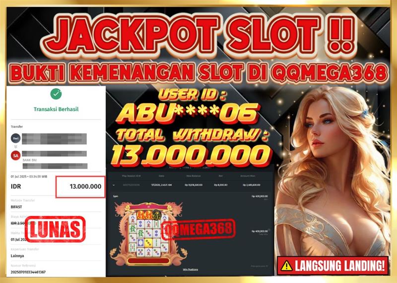 QQMEGA368 JACKPOT Rp 13.000.000  - LUNAS!!!