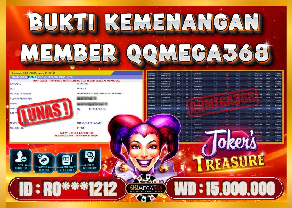 QQMEGA368 JACKPOT Rp 15.000.000 - LUNAS!!!