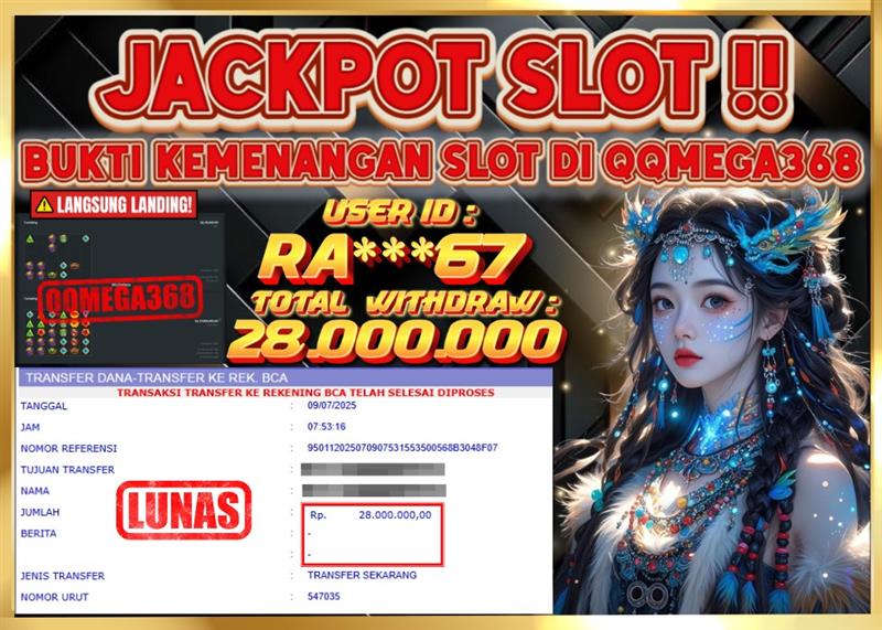 QQMEGA368 JACKPOT Rp 28.000.000  - LUNAS!!!