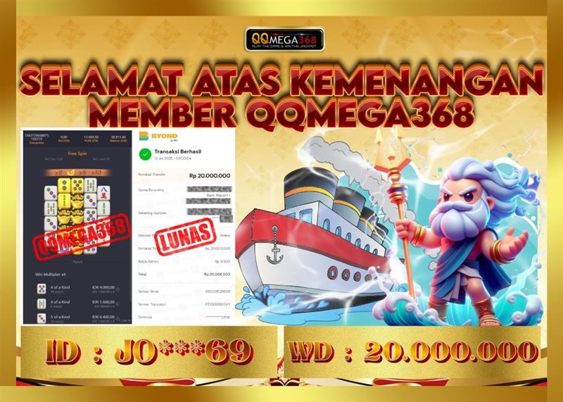 QQMEGA368 JACKPOT Rp 20.000.000 - LUNAS!!!
