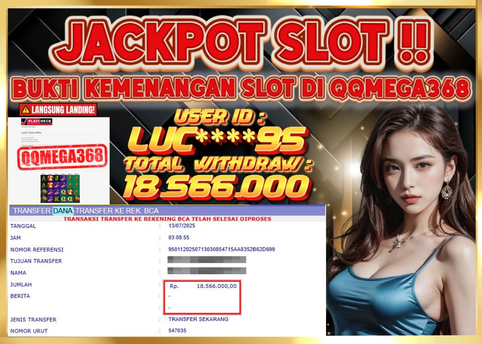 QQMEGA368 JACKPOT Rp 18.566.000  - LUNAS!!!