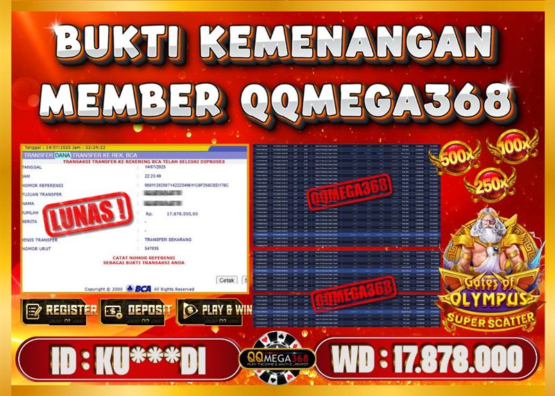 QQMEGA368 JACKPOT Rp 17,878,000 - LUNAS!!!