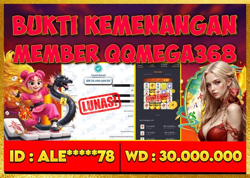QQMEGA368 JACKPOT Rp 30.000.000 - LUNAS!!!
