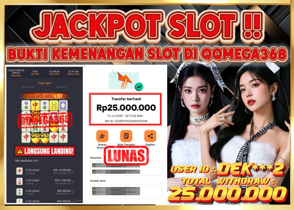 QQMEGA368 JACKPOT Rp 25.000.000  - LUNAS!!!