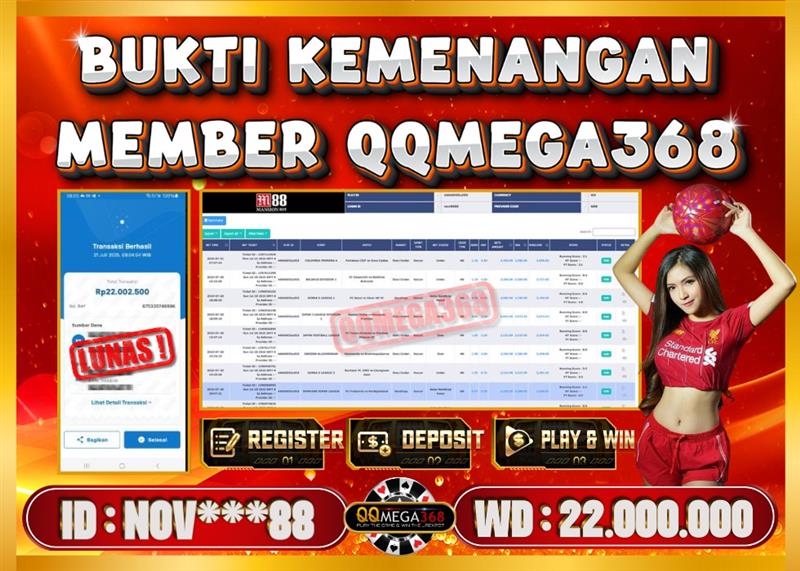 QQMEGA368 JACKPOT Rp 22.000.000- LUNAS!!!