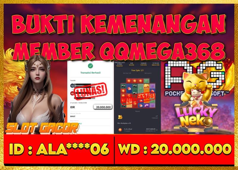 QQMEGA368 JACKPOT Rp 20.000.000 - LUNAS!!!