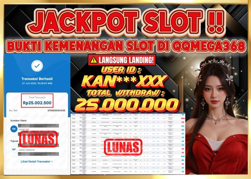 QQMEGA368 JACKPOT Rp 25.000.000  - LUNAS!!!