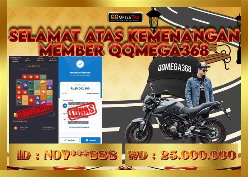 QQMEGA368 JACKPOT Rp 25.000.000 - LUNAS!!!