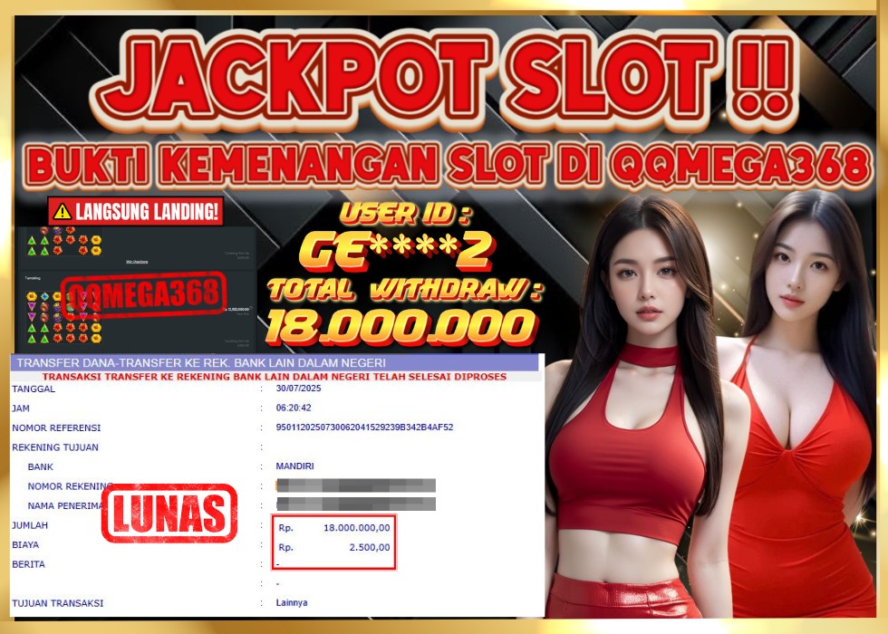 QQMEGA368 JACKPOT Rp 18.000.000 - LUNAS!!!