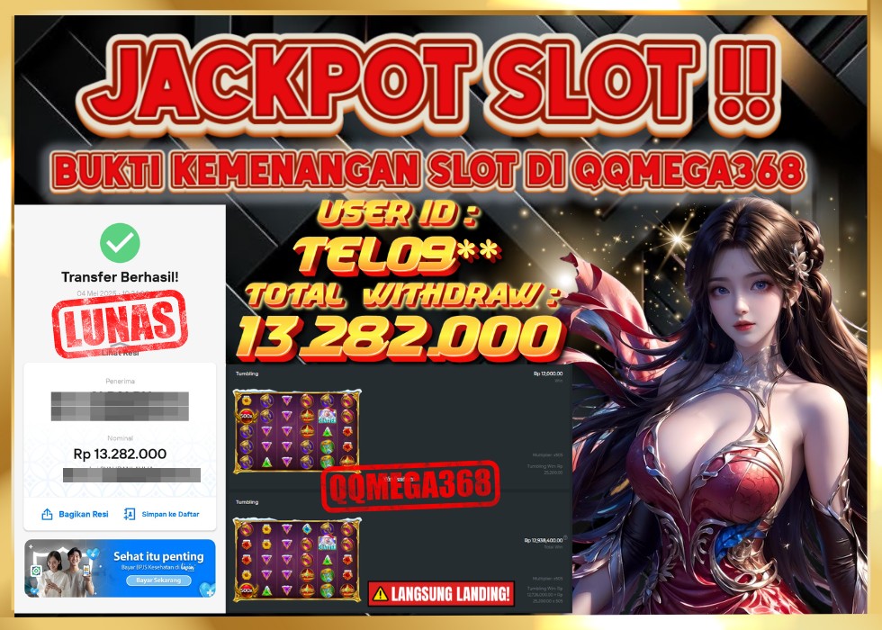 QQMEGA368 JACKPOT Rp 13.282.000  - LUNAS!!!