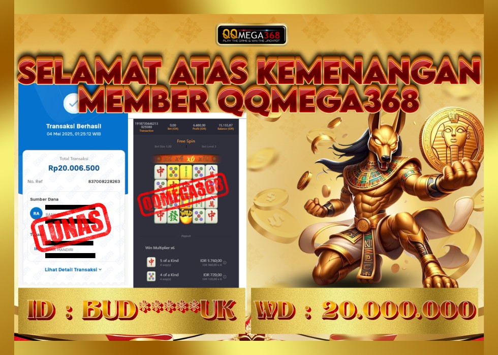QQMEGA368 JACKPOT Rp 20.000.000 - LUNAS!!!