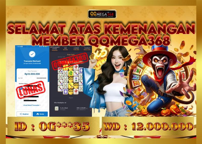 QQMEGA368 JACKPOT Rp 12.000.000 - LUNAS!!!