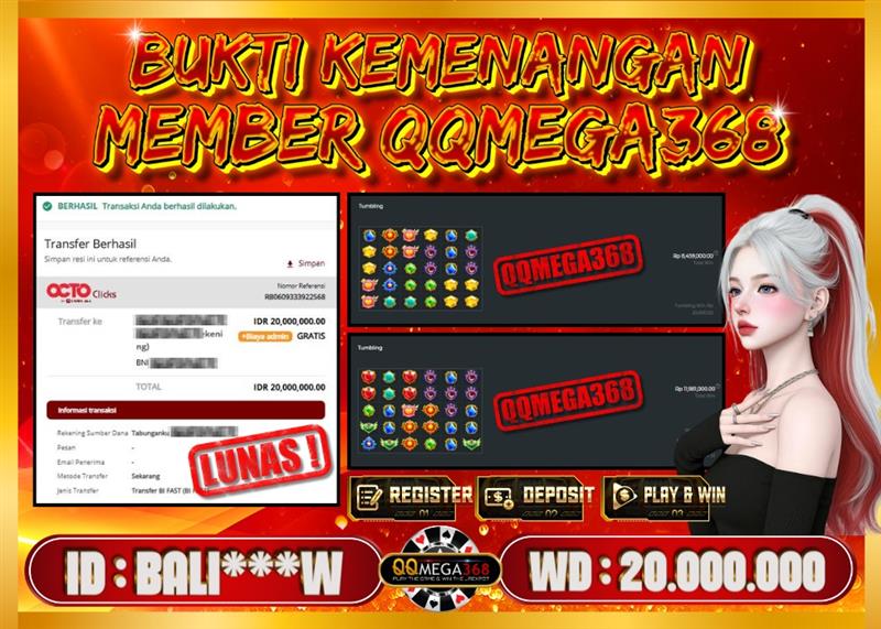 QQMEGA368 JACKPOT Rp 20.000.000 - LUNAS!!!