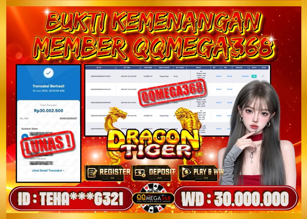 QQMEGA368 JACKPOT Rp 10.400.000 - LUNAS!!!