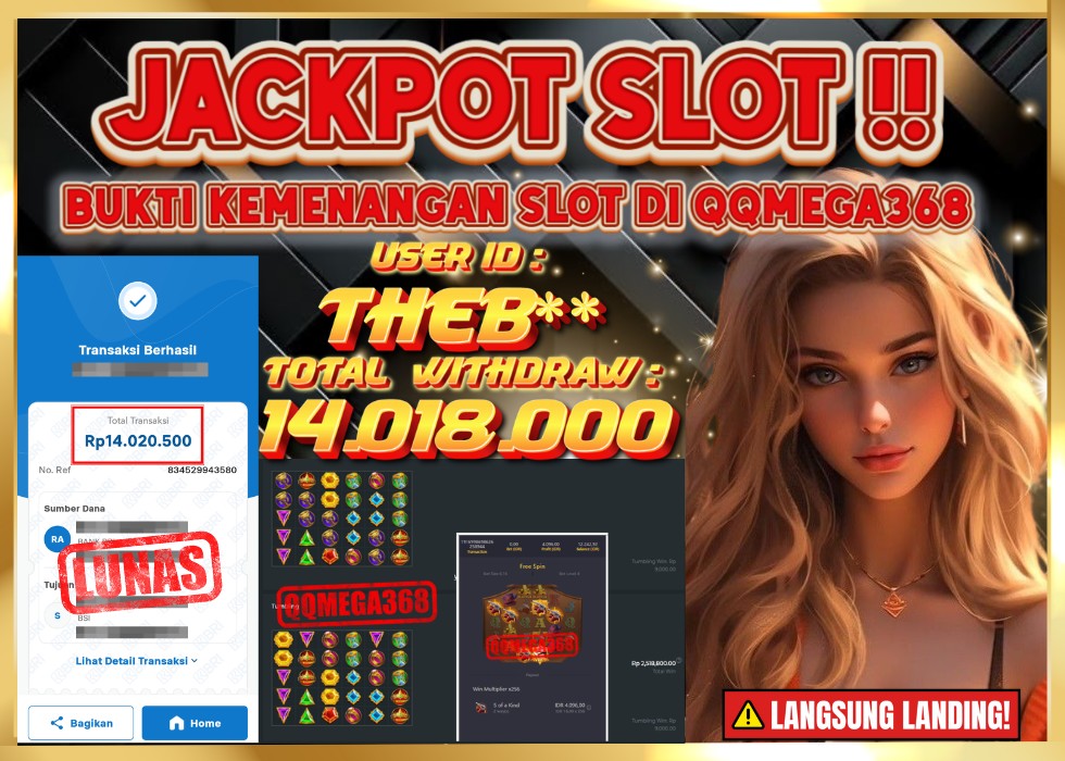 QQMEGA368 JACKPOT Rp 14.018.000  - LUNAS!!!