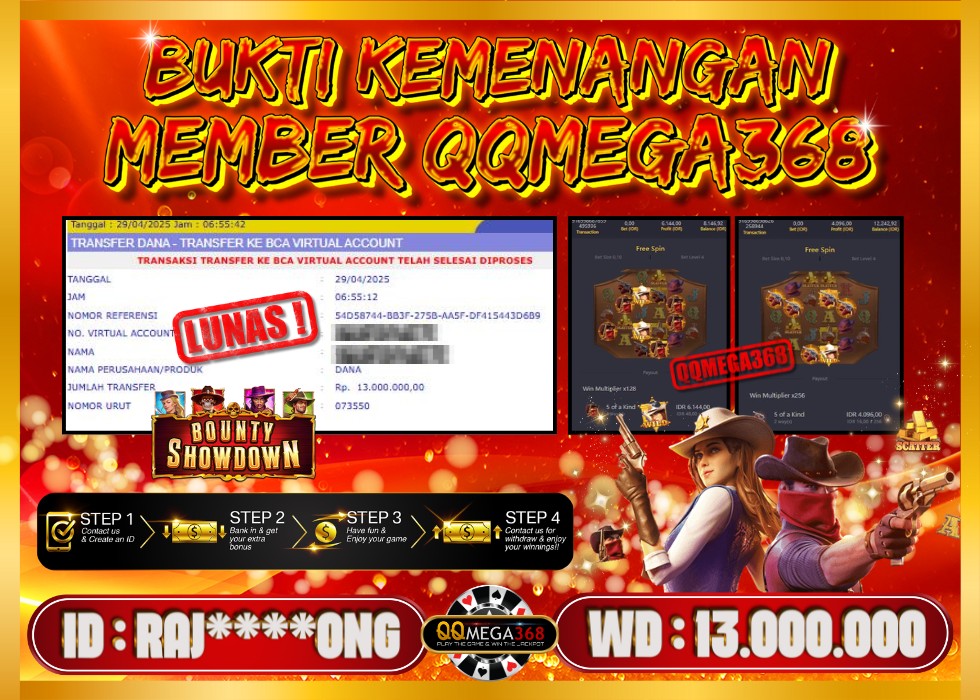 QQMEGA368 JACKPOT Rp 13.000.000 - LUNAS!!!