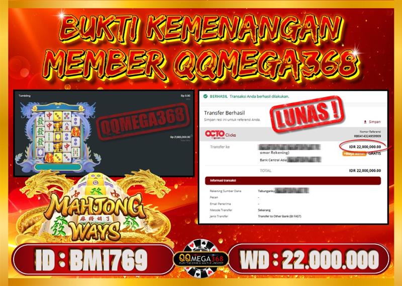 QQMEGA368 JACKPOT Rp 22.000.000 - LUNAS!!!