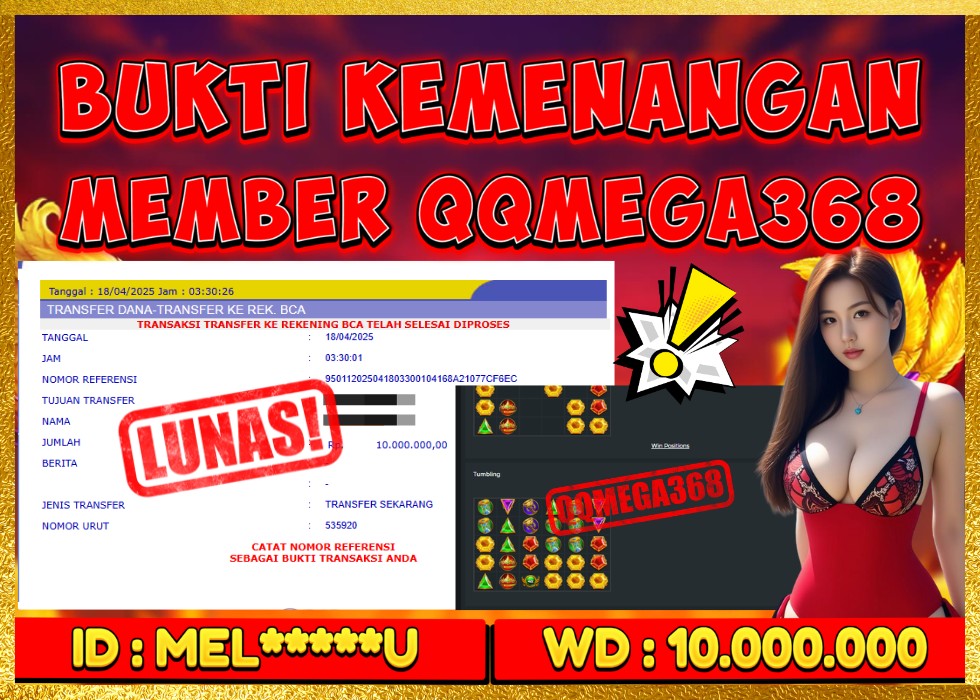 QQMEGA368 JACKPOT Rp 10.000.000 - LUNAS!!!