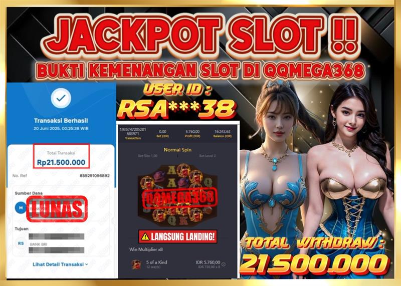 QQMEGA368 JACKPOT Rp 21.500.000  - LUNAS!!!