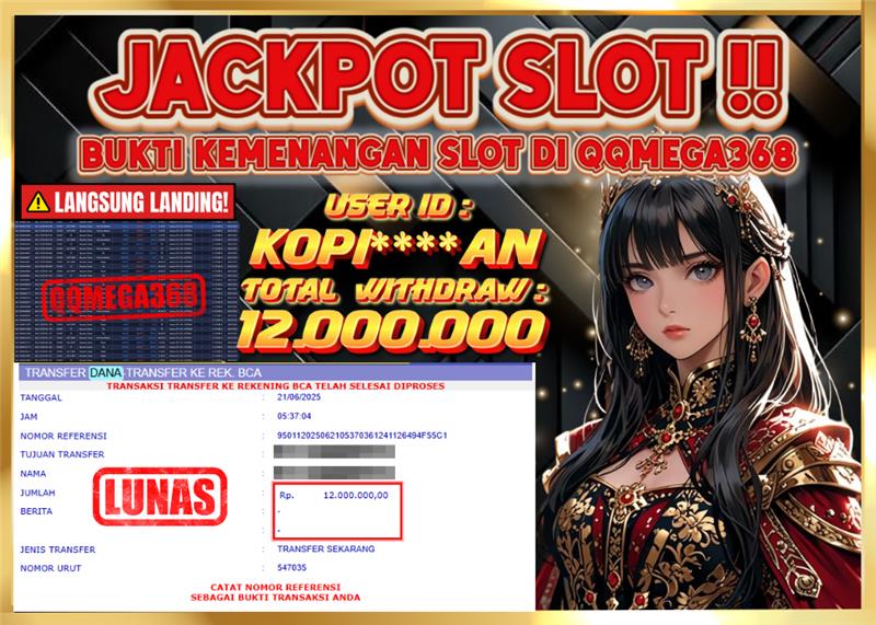 QQMEGA368 JACKPOT Rp 12.000.000  - LUNAS!!!